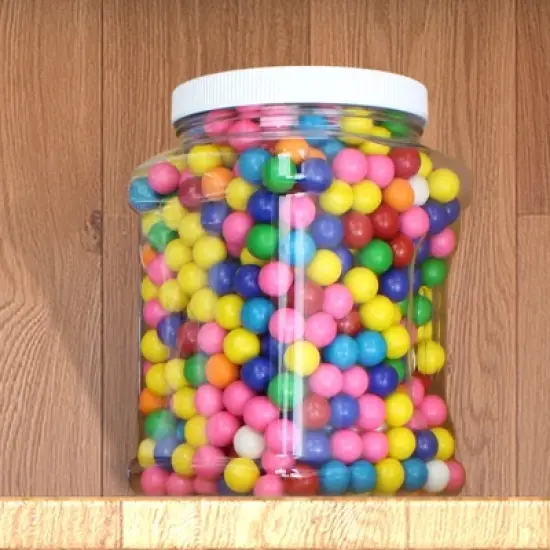 Cornucopia Brands-64oz Square Clear Plastic Canisters with White Lids 3pk image {2}