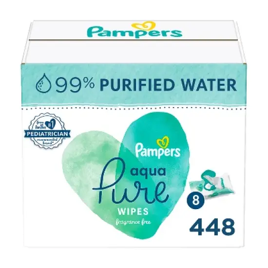 Pampers Aqua Pure Sensitive Baby Wipes (Select Count) image {10}