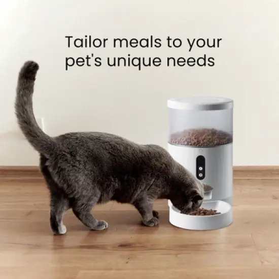 HOM Smart Pet Feeder - Automatic Cat Feeder and Dog Feeder with Portion Control and Programmable Feeding Time (4L) image {1}