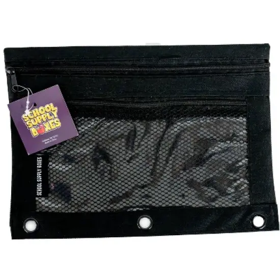 School Supply Boxes - Pencil Bag / Binder Pouch with Two Pockets - Available in Different Colors & Sizes image {5}