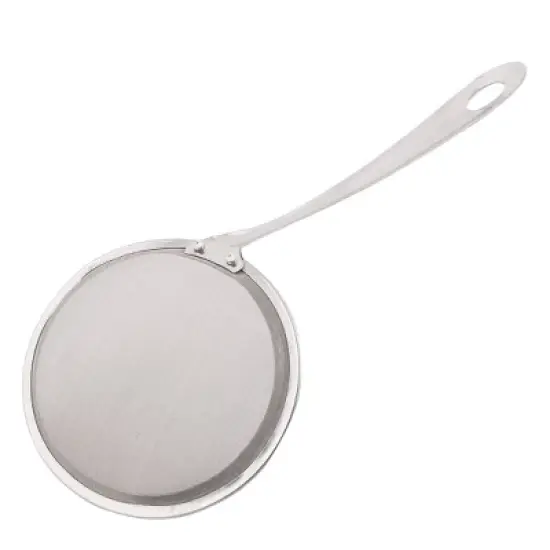 Unique Bargains Household Kitchen Metal Flour Oil Mesh Strainer Silver Tone 2 Pcs image {2}