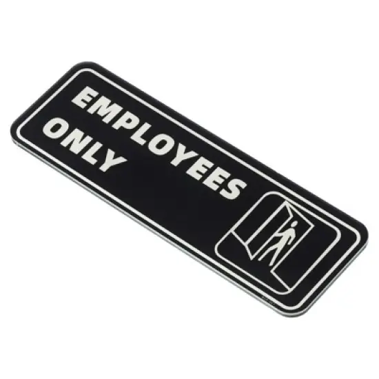 Unique Bargains Acrylic Self-Adhesive Decor Office Business Employee Only Sign image {6}