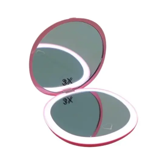 Impressions Vanity Care Bears "Love-a-Lot's Lantern" LED Compact Mirror image {1}