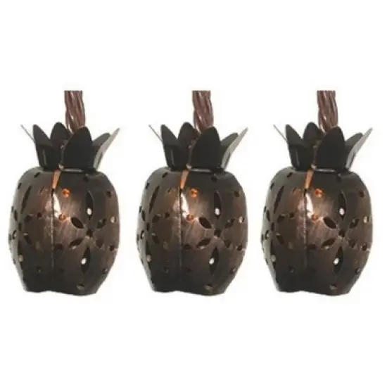 Four Seasons Courtyard 10-Light Electroplated Metal Cut Pineapple Set, 10ft image {1}
