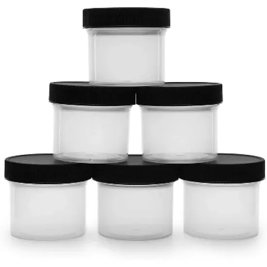 Cornucopia Brands Salad Dressing Condiment Containers 6pk; 2oz To-Go Plastic Mini Food Storage Jars; Carry Up to 4 Tablespoons image {8}