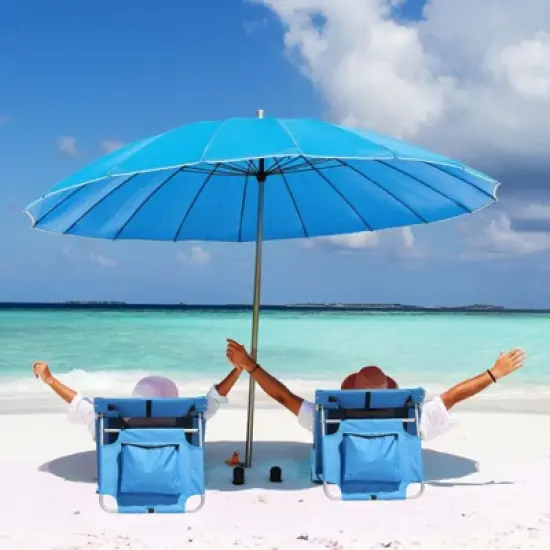 Karl Home Patio Blue Lightweight Foldable Beach Mat Lounge Chair image {4}