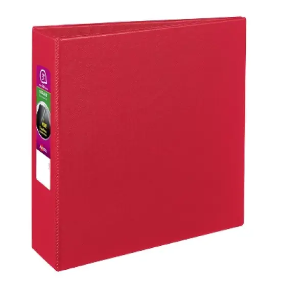 Avery Durable 3 Ring Binder, 3" Slant Rings, 1 Red Binder (27204) image {7}