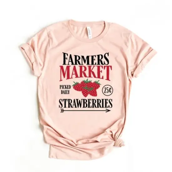 Simply Sage Market Women's Farmers Market Strawberries Short Sleeve Graphic Tee image {5}