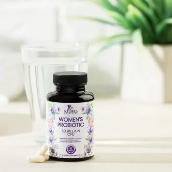Probiotics for Women 50 Billion CFU - 16 Strains, Vaginal pH Health & Immune Support, Prebiotics & Cranberry - 60 Capsules By Nature's Nutrition image {7}
