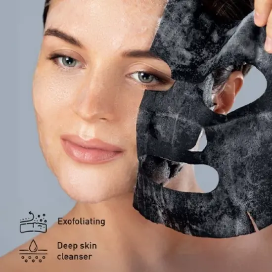 Ultimate Skincare Bundle: Charcoal Sheet Mask + Tea Tree Sheet Mask + Cucumber Sheet Masks +  Cleansing Charcoal Nose Pore Strip image {2}