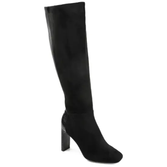 Journee Collection Womens Elisabeth Tru Comfort Foam Wide Calf Block Heel Knee High Boots image {9}