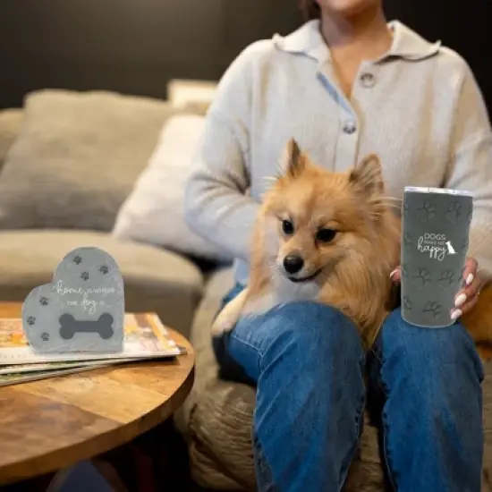 Pavilion Gift Company - Where The Dog Is - 6" Garden Stone - Stepping Stones and Pathways image {3}