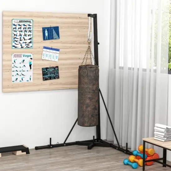 Dexmalle Height Adjustable Heavy Bag Stand with Weighted Base image {2}