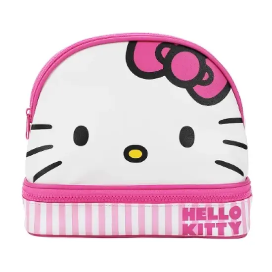 Hello Kitty Big Face Pink Zippered Dome Cosmetic Case image {7}
