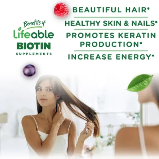 Lifeable - Biotin 10,000mcg - Adult - 90 Gummies image {7}
