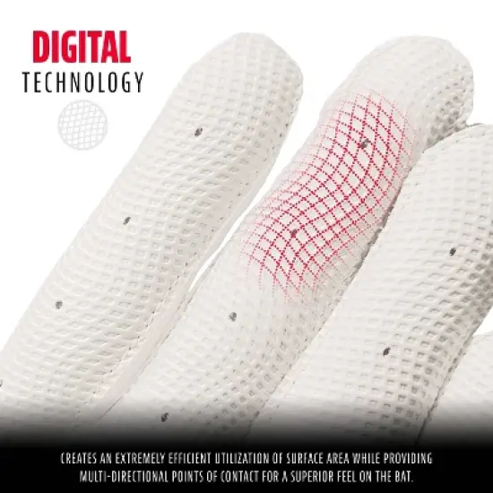 Franklin Sports Classix X FP Batting Gloves Medium - White / Gold image {3}