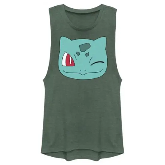 Junior's Pokemon Bulbasaur Wink Face Festival Muscle Tee image {6}