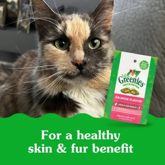 Greenies Smartbites Skin and Fur Health Salmon Flavor Cat Treats image {8}