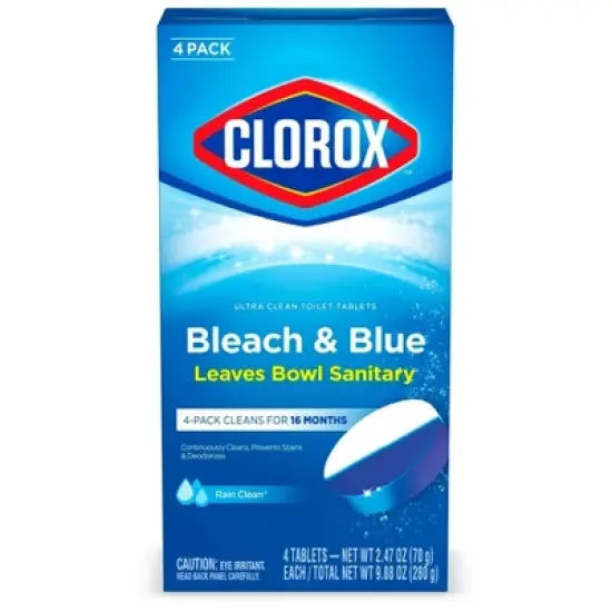 Clorox Rain Clean Scent Ultra Clean Toilet Tablets - 2.47oz/4ct image {1}