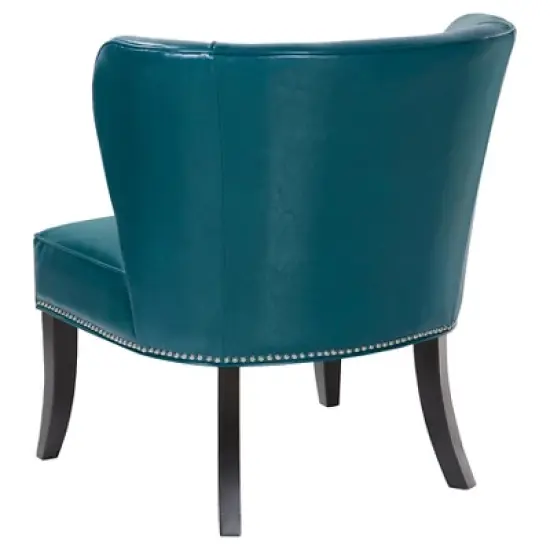 Hilton Concave Back Armless Chair - Peacock Blue image {3}