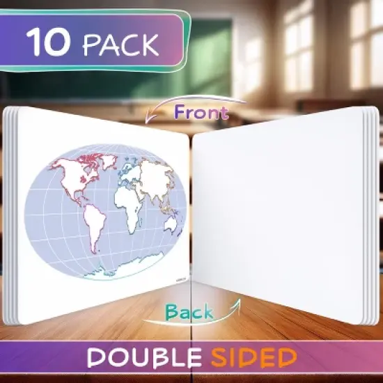 SCRIBBLEDO Continent Practice 9"x12" Dry Erase Sheets Pack of 10 image {1}