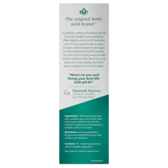 pH-D Feminine Health Boric Acid Moisturizing Gel - 14ct image {2}