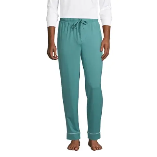 Lands' End Men's Brush Back Knit Pajama Pants image {5}