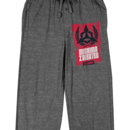 Tekken Mishima Zaibatsu Logo Men's Graphite Heather Sleep Pajama Pants image {1}