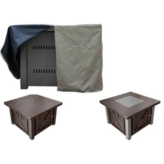Square Fire Pit Commercial Cover - Tan - AZ Patio Heaters image {2}