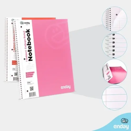 Enday 1-Subject Collage Ruled Spiral Notebook - 70 Sheets image {2}