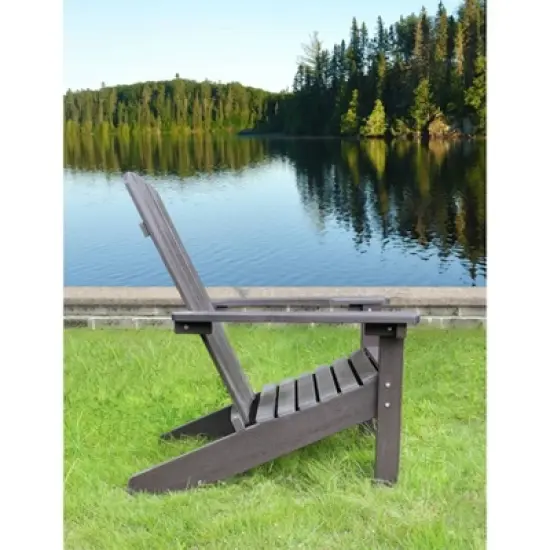 Lakeside Faux Wood Adirondack Outdoor Portable Chair - Merry Products: image {5}