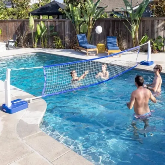 GoSports Splash Hoop 2-in-1 Full Court Pool Basketball & Volleyball Game Set - 10pc image {1}