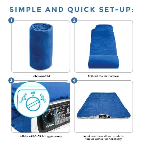 SoundAsleep Dream Series Air Mattress with ComfortCoil Technology & Internal High Capacity Pump image {4}
