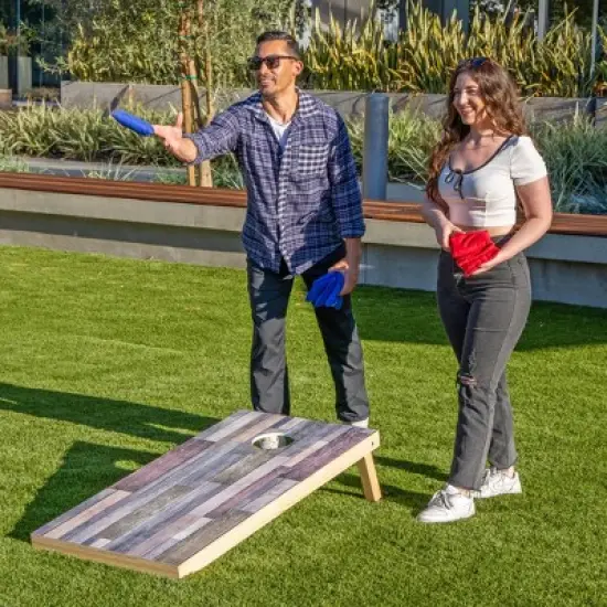 GoSports 4 x 2 ft Regulation Size Wood Cornhole Board Set - 2 Boards, 8 Bean Bags, Carrying Case and Game Rules image {7}