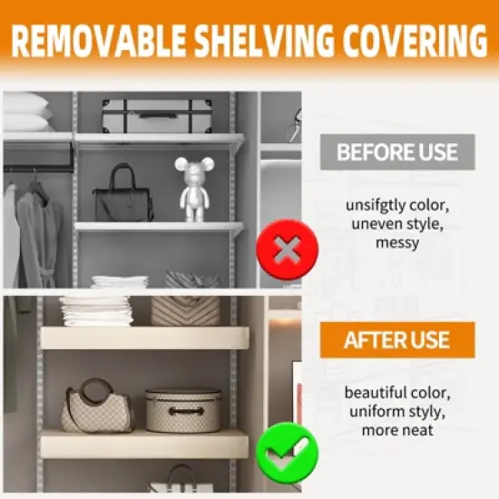 KTMBDW Wire Shelf Covers, Bamboo Wire Rack Covers for Pantry, Closet (5pcs, 30" W x 16" D) image {7}