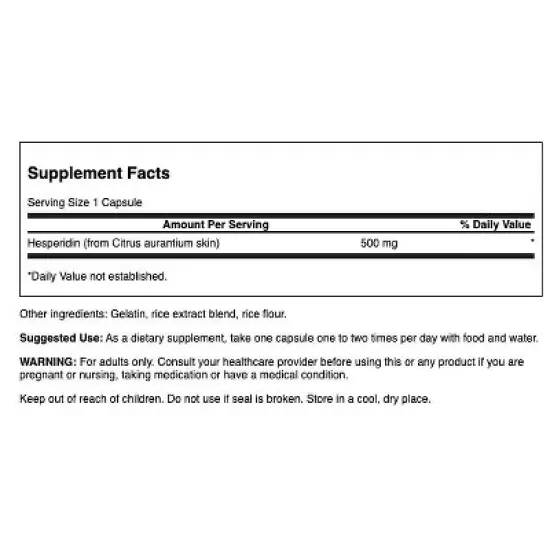 Swanson Hesperidin 500 mg 60 Caps image {1}