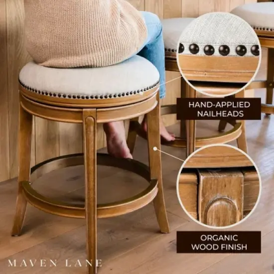 Maven Lane Alexander Backless Swivel Kitchen Stool image {1}
