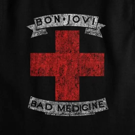 Women's Bon Jovibad Medicine Sleeveless Crop Top Tank image {1}