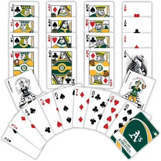 MasterPieces Officially Licensed MLB Oakland Athletics Playing Cards - 54 Card Deck for Adults image {2}