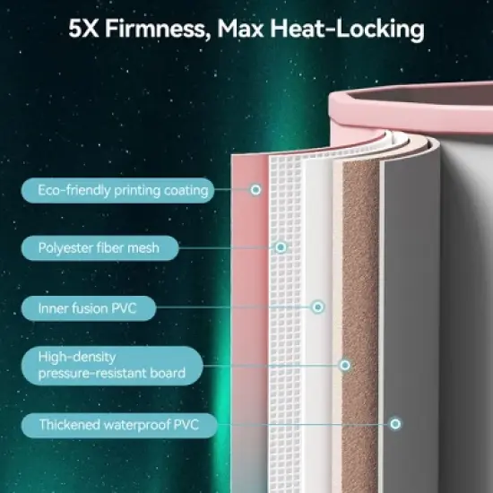 WARMOUNTS 77 Gallon Foldable Cold Plunge Tub with 5-Layer Insulation for Hot & Cold Therapy image {4}