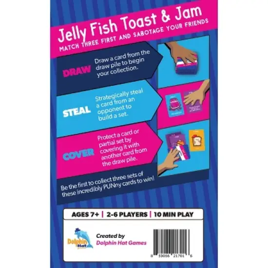 Dolphin Hat Games Jelly Fish Toast and Jam Card Game image {1}