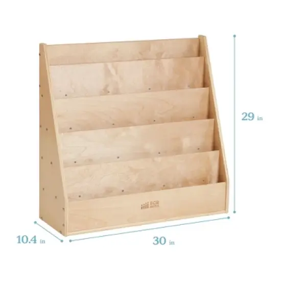 ECR4Kids Birch Streamline Book Display Stand, Kids Wooden Book Rack, Forward Facing Bookshelf image {1}