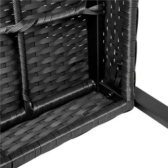 Yaheetech 3 Piece Patio Set Modern PE Bistro Furniture Conversation Sets image {7}