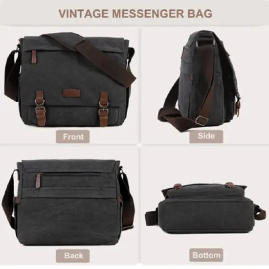 Messenger Bag for Men Women,Travel Satchel Shoulder bag 15.6 Inch Laptop Bags image {1}