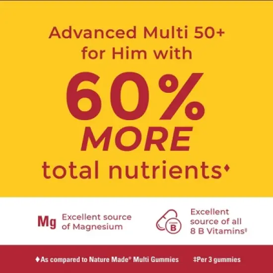 Nature Made Advanced Multivitamin 50+ for Him Gummies - 84ct image {3}