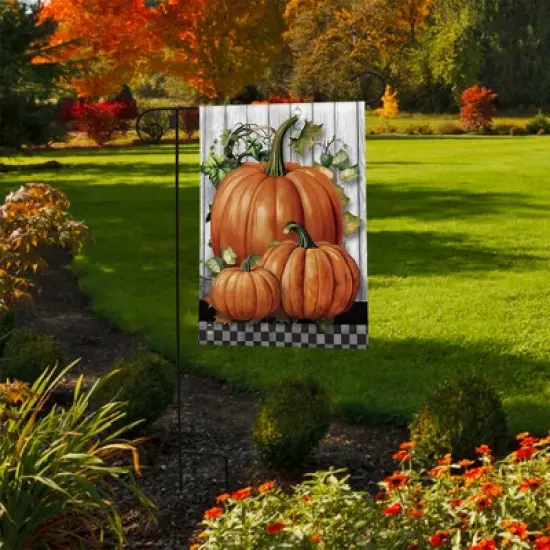 Briarwood Lane Fall Garden Flag 12x18 For Outdoor Country Pumpkins For Fall Garden Flag Flags For Outside image {3}
