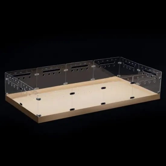 DOMETOUR 12 Pcs Acrylic Guinea Pig Cage Hamster Enclosure with Waterproof Kraft Paper Bottom Easy to Clean, Transparent image {2}