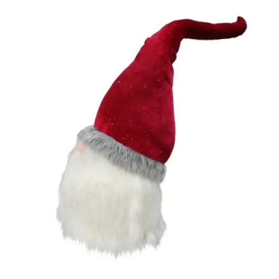 Northlight Gnome with Bendable Glitter Velvet Hat Christmas Decoration - 23" image {1}