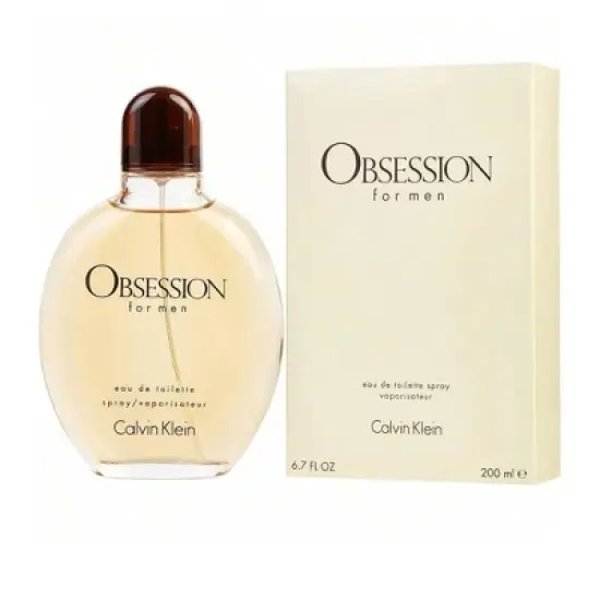 Obsession By Calvin Klein Men Bergamot, Mandarin Orange, Lime, Lavender, Red Berries, Jasmine, Myrhh, Carnation, Pine Tree, , Amber Edt Spray 6.7 Oz image {1}