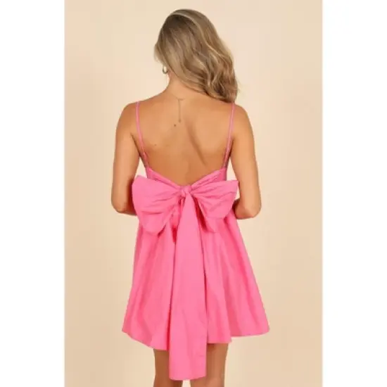 Petal and Pup Womens Alice Bow Back Mini Dress image {2}